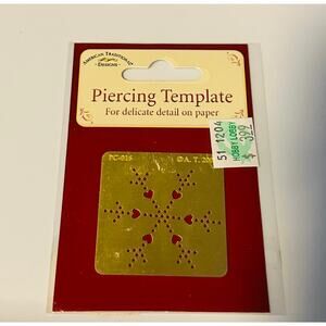 New- Brass Stencil- Piercing Template
For delicate detail on paper